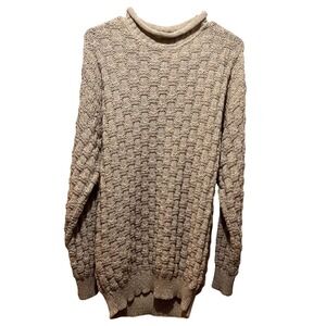 Dockers Mens Tan Knit Sweater Turtleneck Long Sleeve Casual Size M